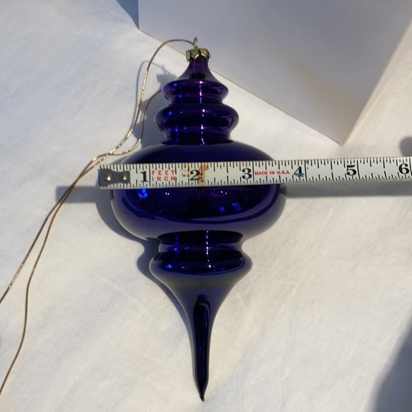 Large glass ornament purple 9,5” - Picture 5 of 9